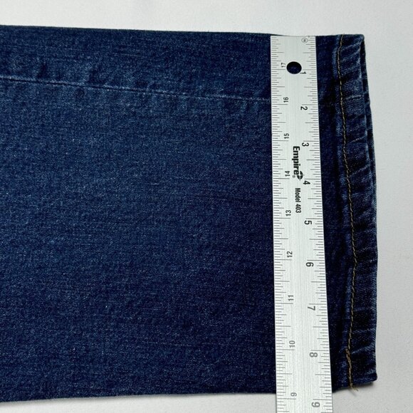 Levis 505 Mens Regular Fit Straight Leg Jeans Dark Blue Denim 42x30 - Picture 11 of 16